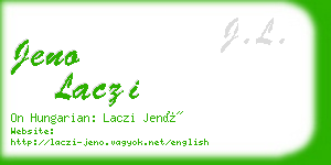 jeno laczi business card